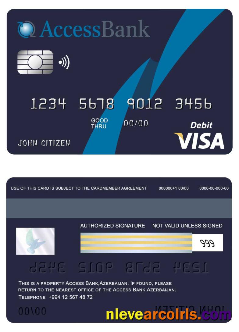 Azerbaijan Access bank visa card